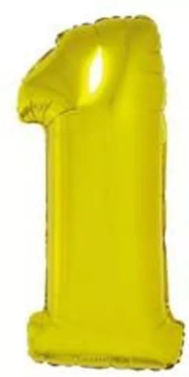 Balon foliowy 1 złoty 35cm - tantis.pl