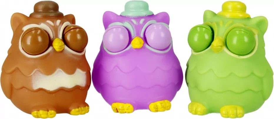 Zabawka wyciskana Sowa 7cm p12 531495 Mega Creative - tantis.pl