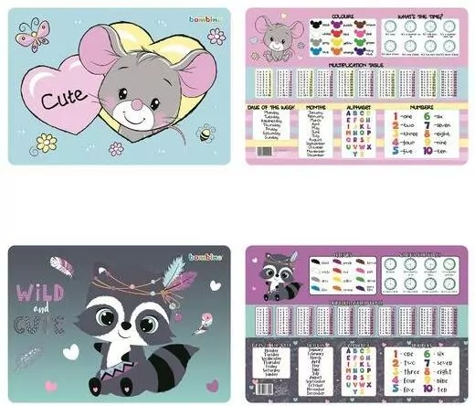 Podkład A3 dwustronny laminowany mix BAMBINO - tantis.pl