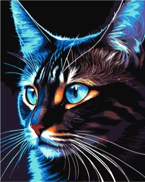 Malowanie po numerach - Cosmo-cat 40x50cm - tantis.pl