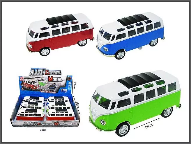 AUTOBUS MET DZWIE/SWIAT P/B 18CM VW CLASSIC 1 - tantis.pl