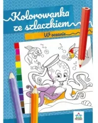 W oceanie. Kolorowanka ze szlaczkiem