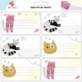 Naklejki na zeszyty. Kotki 6 sztuk - tantis.pl