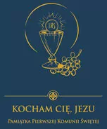 Kocham Cię Jezu. Pamiątka I Komunii Św. (granat) - tantis.pl