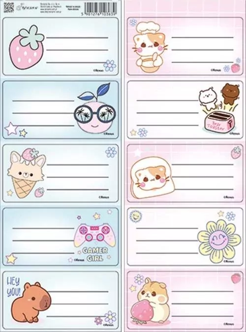 Naklejki na zeszyty pasek No name - dziewczynka - tantis.pl