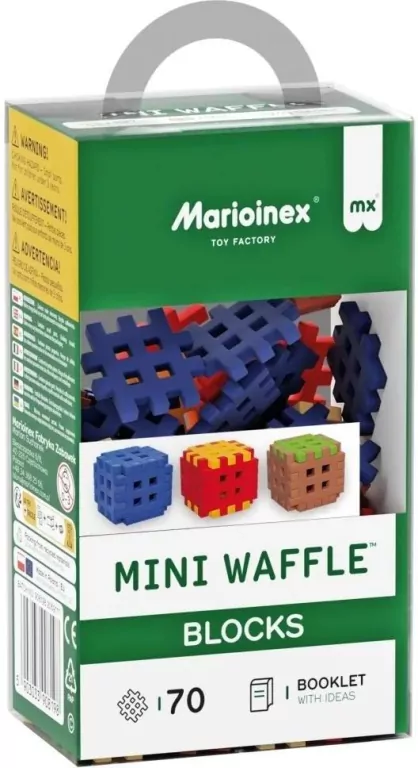 Marioinex Mini Waffle Green Blocks 70 el. - tantis.pl