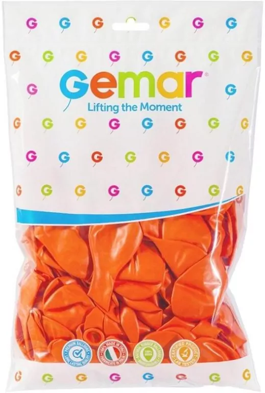 Balony Gemar pastel pomarańczowe 100szt - tantis.pl
