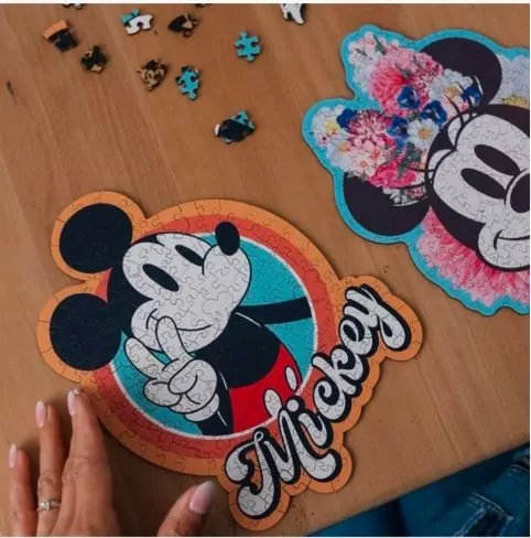 Puzzle drewniane 160. Retro Myszka Mickey - tantis.pl