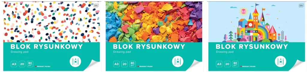 Blok rysunkowy A3, 20 kartek - biały (17103) - tantis.pl
