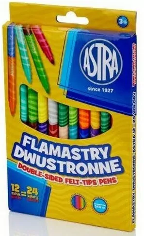 Flamastry dwustronne 12 sztuk - tantis.pl