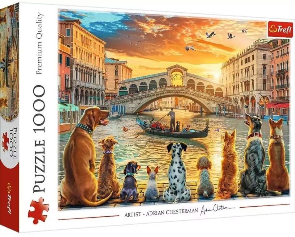 Pieski w Wenecji. Puzzle 1000. Trefl - tantis.pl