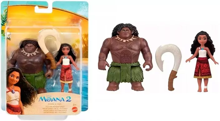 Disney Vaiana 2 Zestaw małych lalek Vaiana i Maui - tantis.pl