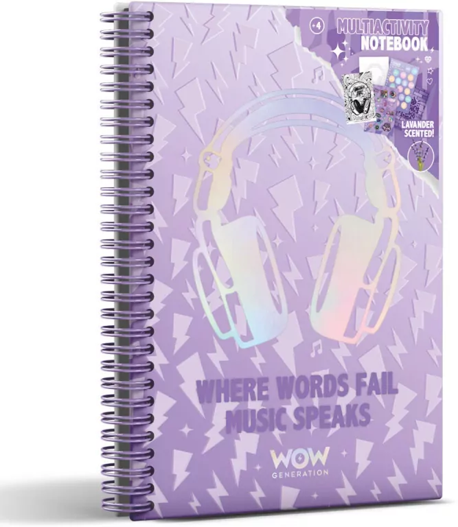 Notatnik A5 DJ Alana zapachowy z naklejkami WOW00144 - tantis.pl