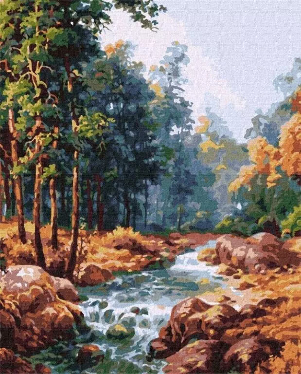 Malowanie po numerach - Karpacka fontanna 40x50cm - tantis.pl