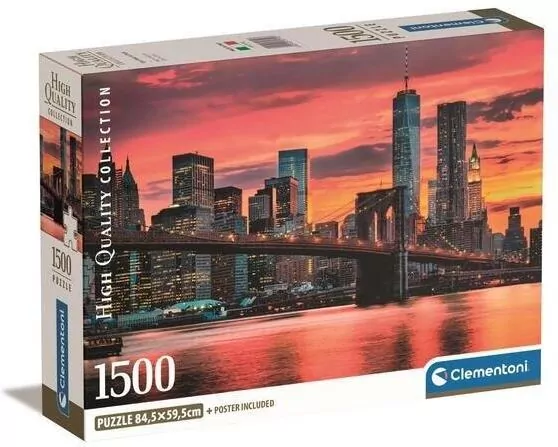 Puzzle 1500 Compact East River at dusk - tantis.pl