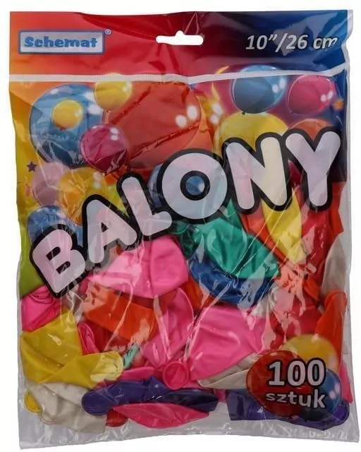 Balony. Metalizowane 26cm 100 szt. - tantis.pl