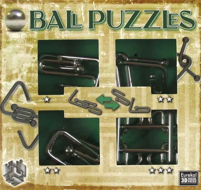 Łamigłówki metalowe. 4 sztuki. Puzzle Mania - tantis.pl