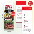 Kalendarz 2026 na lodówkę tygodniowy z przepisami - tantis.pl