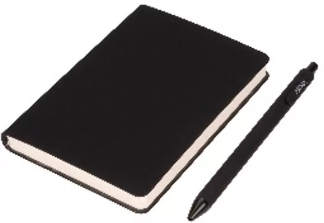 Notes A6 z długopisem czarny w pudełku - tantis.pl