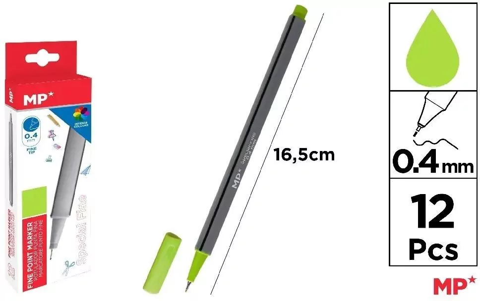 Cienkopis 0.4mm jasnozielony - tantis.pl