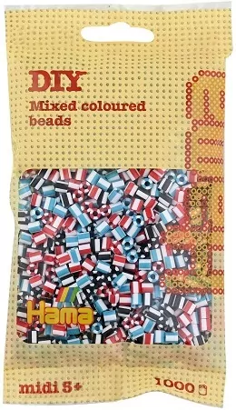 Hama midi koraliki 1000 mix w paski 07915 - tantis.pl
