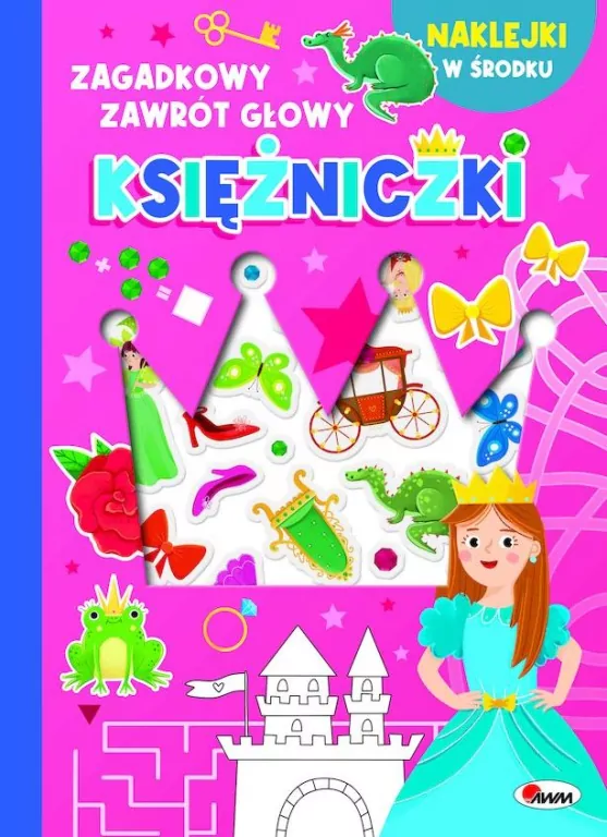 Księżniczki - wypukłe naklejki. Zagadkowy zawrót głowy - tantis.pl