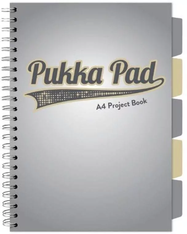 Project Book Grey A4/100 kratka szary - tantis.pl