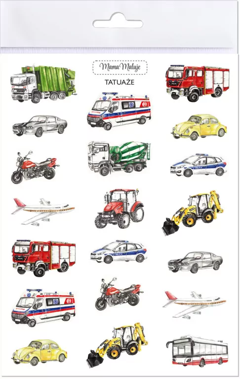 Tatuaże zmywalne. Pojazdy - tantis.pl