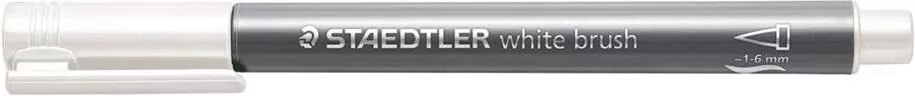 Flamaster pędzelkowy biały (10szt) STAEDTLER - tantis.pl