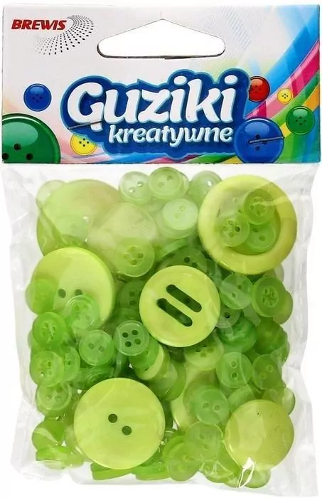 Guziki kreatywne 40g. Zielone - tantis.pl