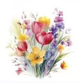 Serwetki DAISY Lunch SD 330x330 Wiosna 010001 - tantis.pl