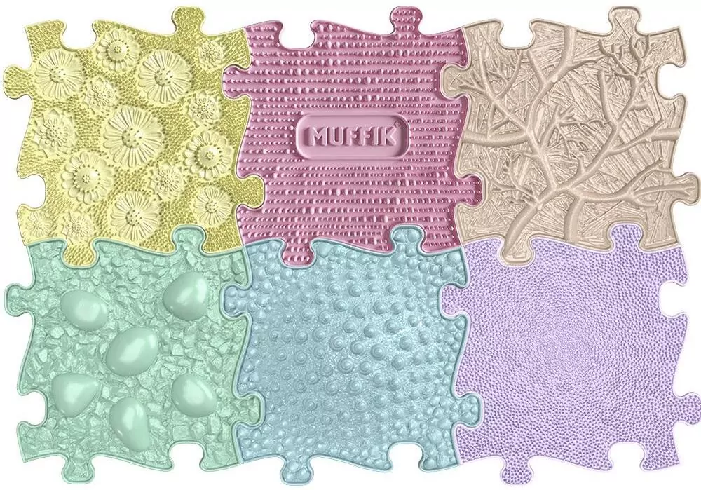 Mata podłogowa sensoryczna. Baby Set Pastel 6 elementów - tantis.pl