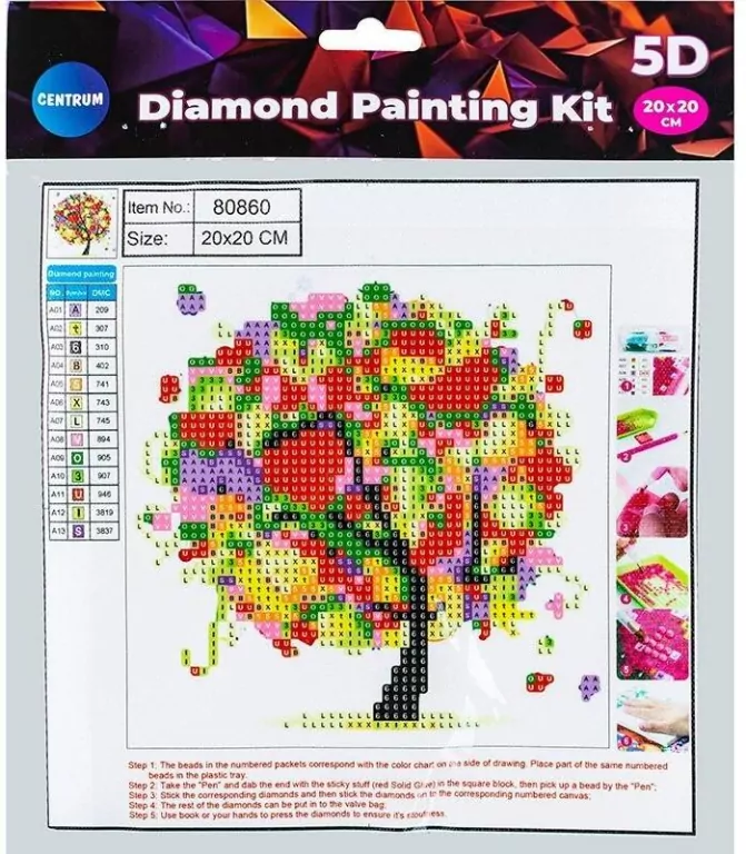 Diamentowa mozaika 5D - Autumn tree 20x20 80860 - tantis.pl