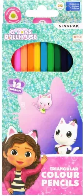 Kredki ołówkowe Koci Domek Gabi 12 kolorów
