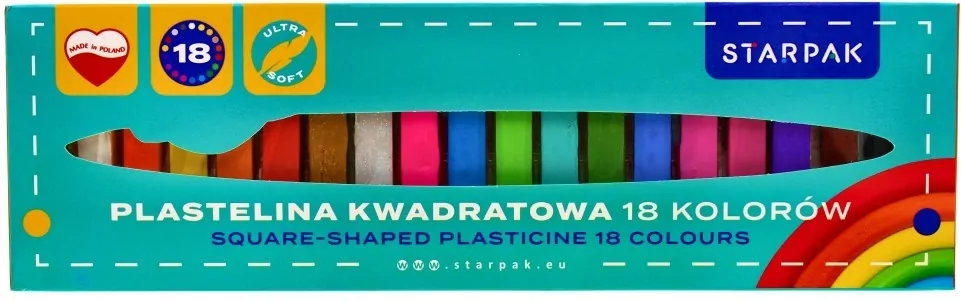 Plastelina 18 kolorów kwadratowa - tantis.pl