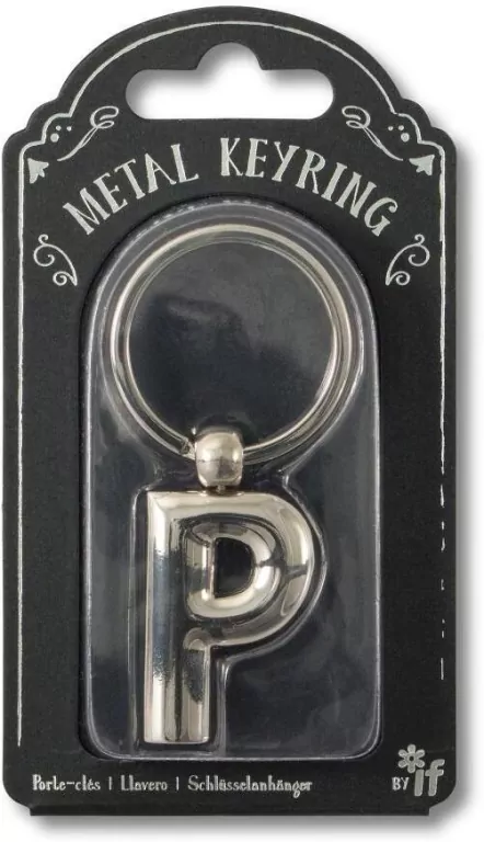 Silver Letter Keyring - brelok do kluczy litera P - tantis.pl