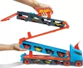 Hot Wheels Wyścigowy transporter 2w1 + 3 auta - tantis.pl