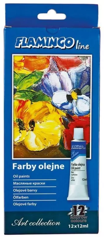 Farby olejne w tubie 12 kolorów 12 ml - tantis.pl