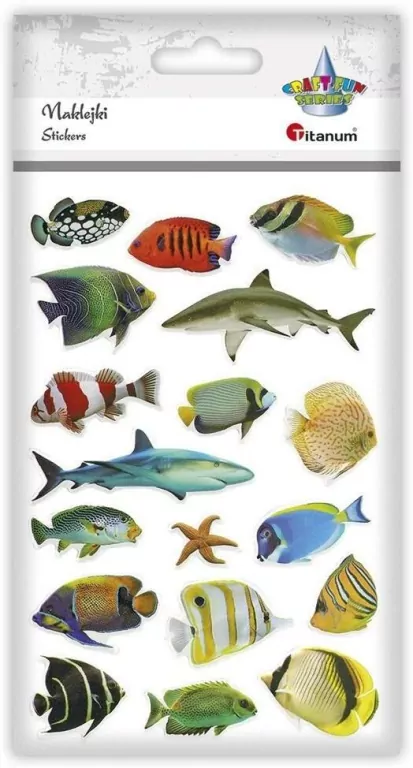 Naklejki wypukłe miękkie. Ryby. Mix - tantis.pl