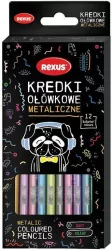 Kredki ołówkowe metaliczne 12 kolorów