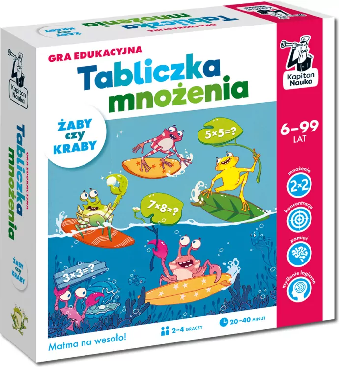 Kapitan Nauka. Tabliczka mnożenia. Żaby czy kraby - tantis.pl