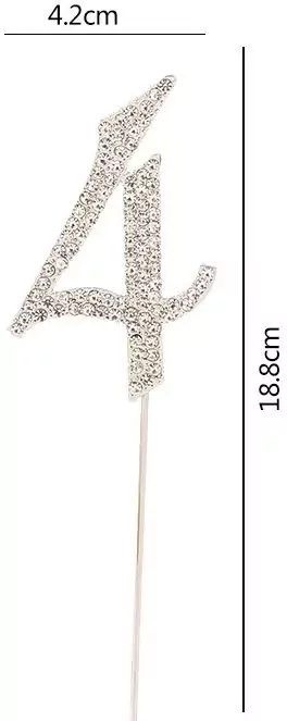 TOPPER NA TORT 4 SRE CYRKONIE 19CM NER PBH - tantis.pl