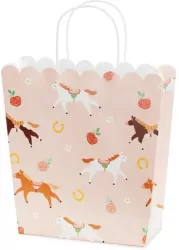 Torebka na prezenty konie 23x22x8,5cm MIX