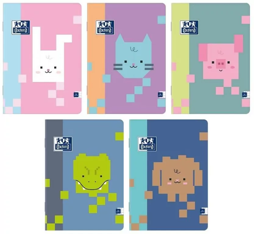 Zeszyt A5/32K kratka Zoo Blocks  OXFORD - tantis.pl