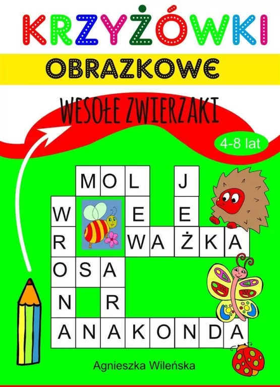 Krzyżówki obrazkowe 4-8 lat. Wesołe zwierzaki - tantis.pl