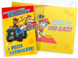 Karnet Urodziny Psi Patrol chłopiec