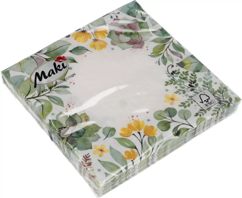 SERWETKA PAP 3W 330X330 FLORAL PM OP - tantis.pl