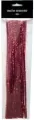 Druty chenille 30cm czerwony metallic - tantis.pl