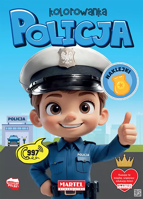 Kolorowanka Policja z naklejkami - tantis.pl