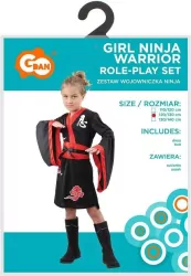 Strój dla dzieci Wojowniczka Ninja rozm.120/130cm